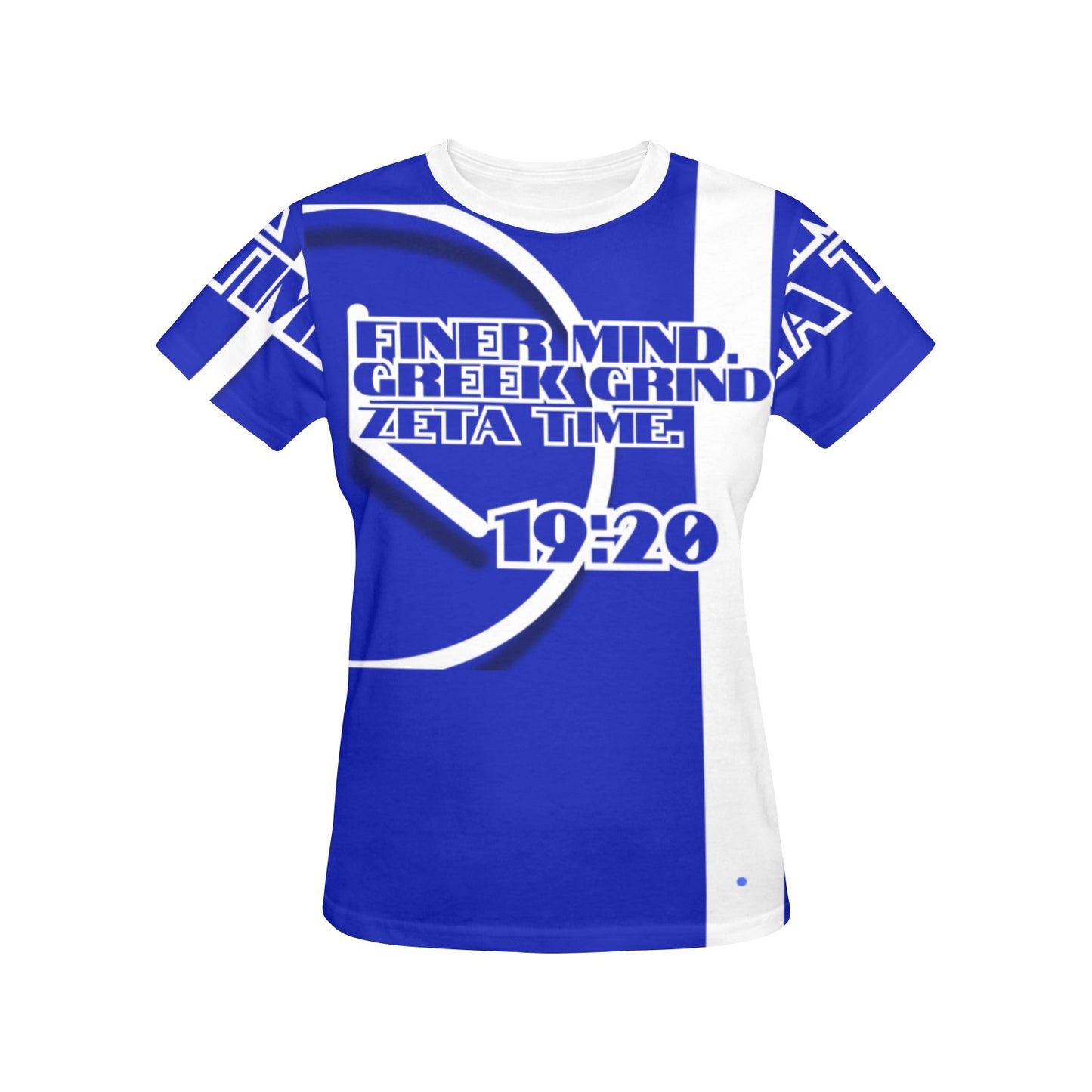 Finer Mind Greek Grind Women's All Over Print Crew Neck T-Shirt