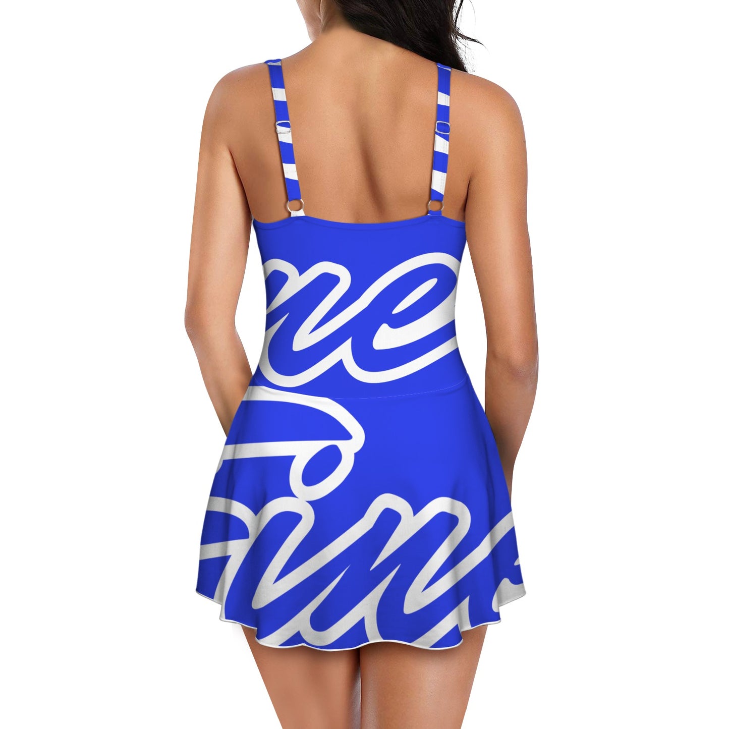 Finer Women's One Piece Skirted Swimsuit (Model S54)