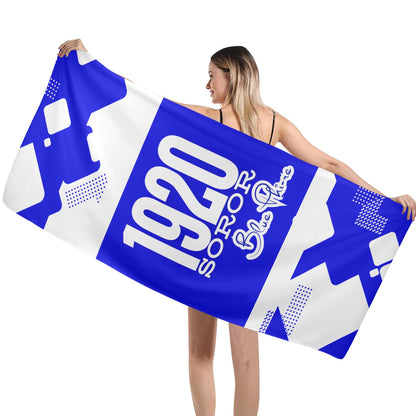 Tre Phire 1920 Soror Blue Phi Beach Towel