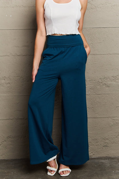 Culture Code My Best Wish Full Size High Waisted Palazzo Pants-VMA Specialties Boutique