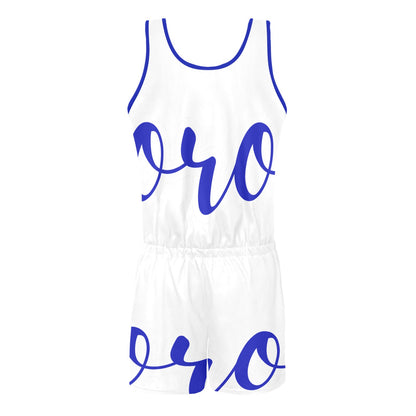 Soror All Over Print Vest Short Jumpsuit