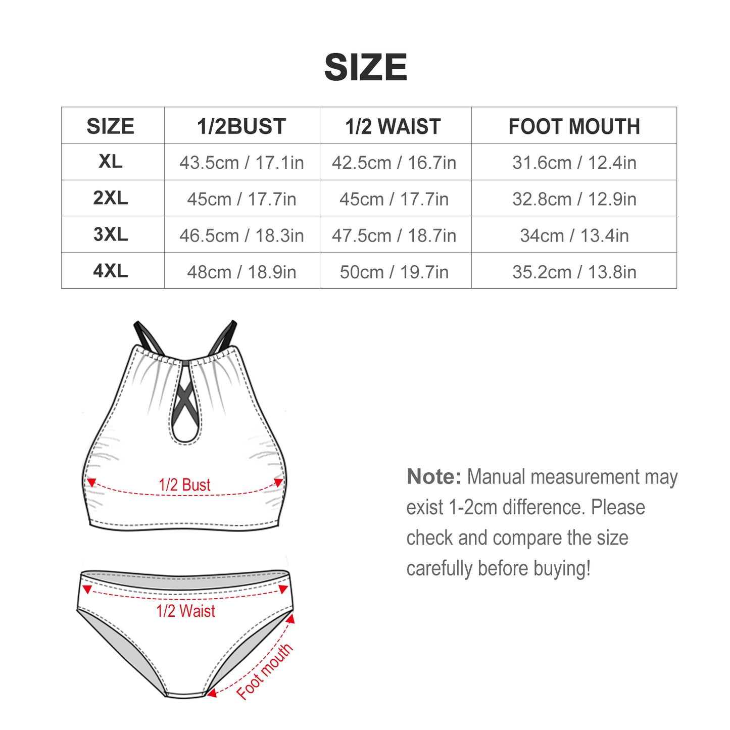 Two-piece Swimsuit Two-piece Swimsuit-Large (BK2040)