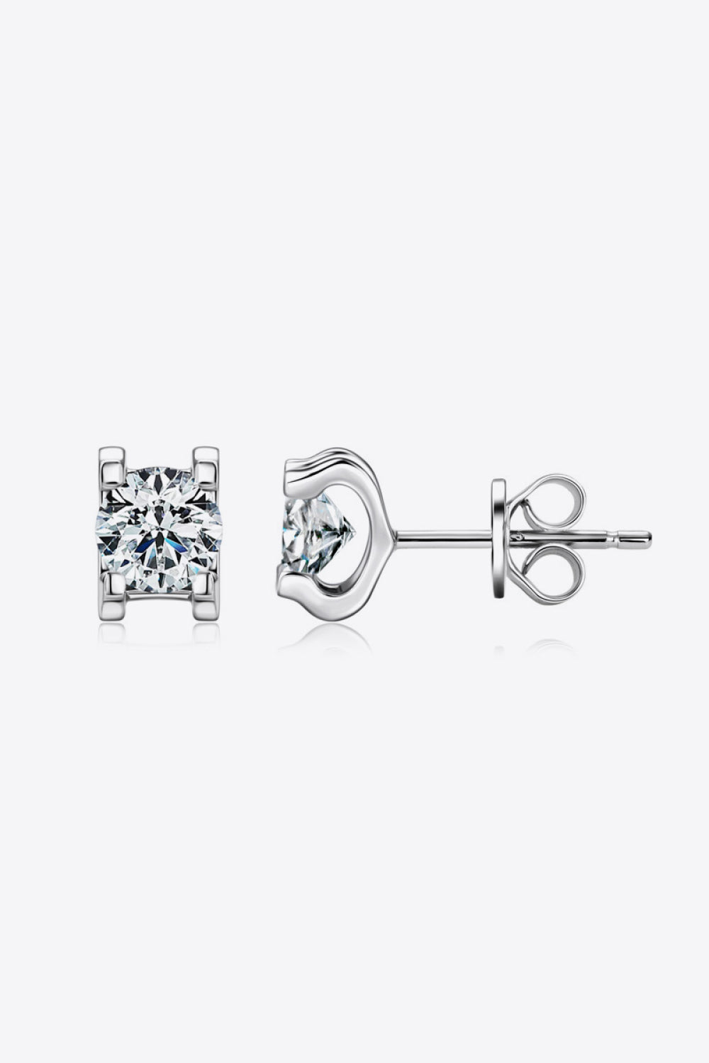 Moissanite 925 Sterling Silver Stud Earrings-VMA Specialties Boutique