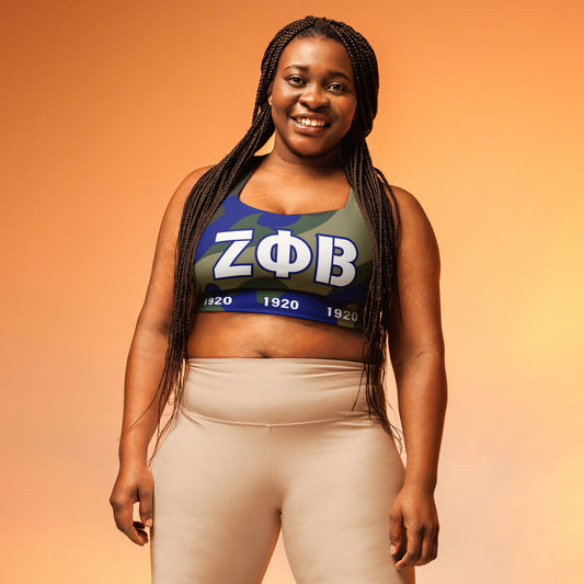 Zeta All-Over Print Recycled Longline Sports Bra