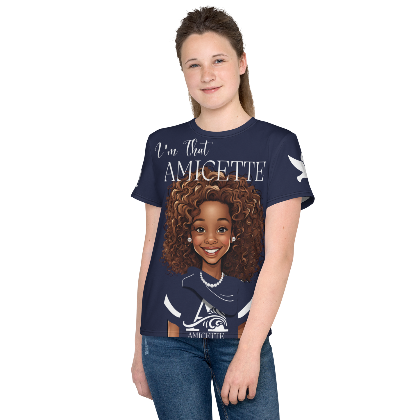Amicette Youth Caricature crew neck t-shirt