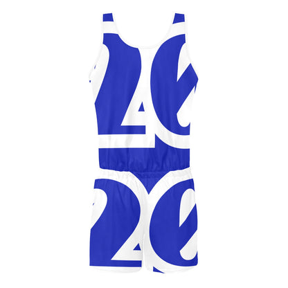 20 Jumper Soror All Over Print Vest Short Jumpsuit
