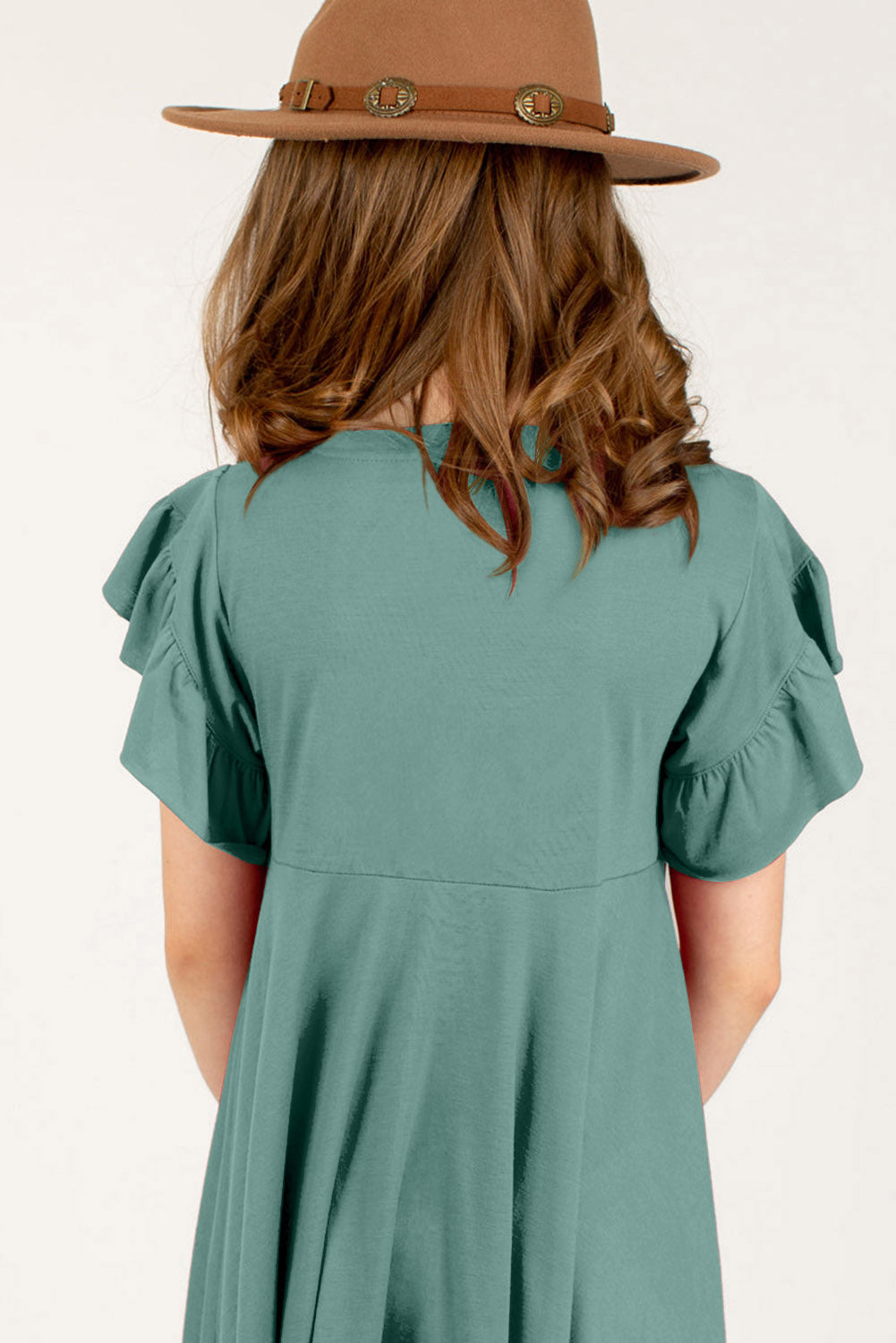 Back Pose Green dress