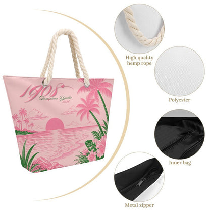 1908 Pink Paradise Signature Beach Tote — Dominican Republic Edition