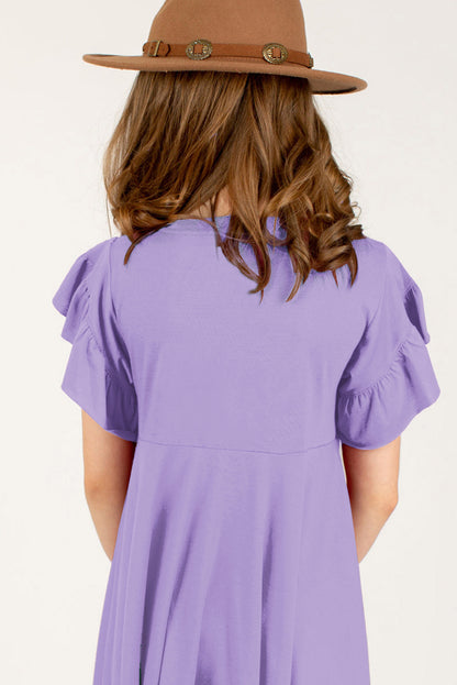 Back Pose lavender  dress