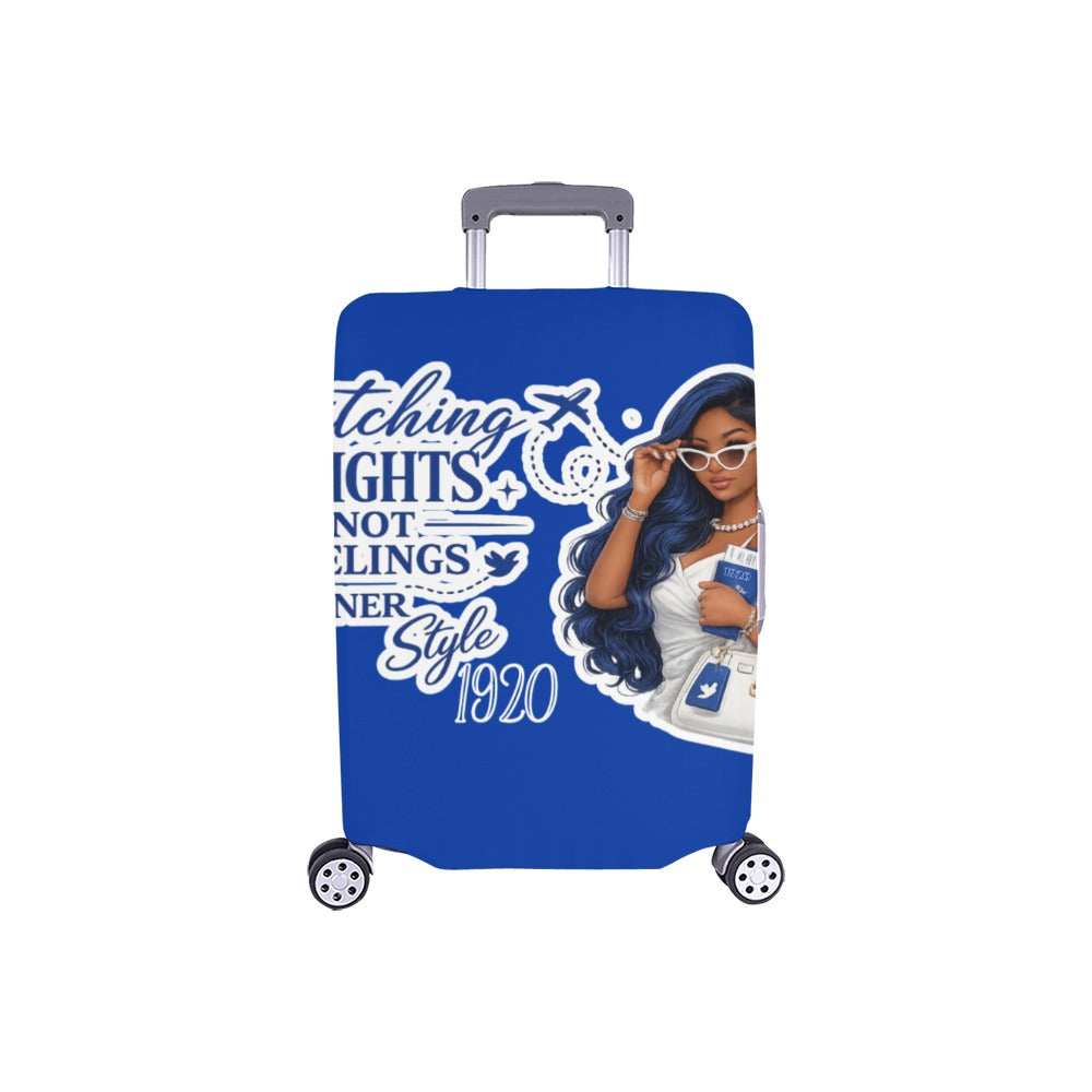 1920 Statement Soror Luggage Cover – “Catching Flights Not Feelings” Edition