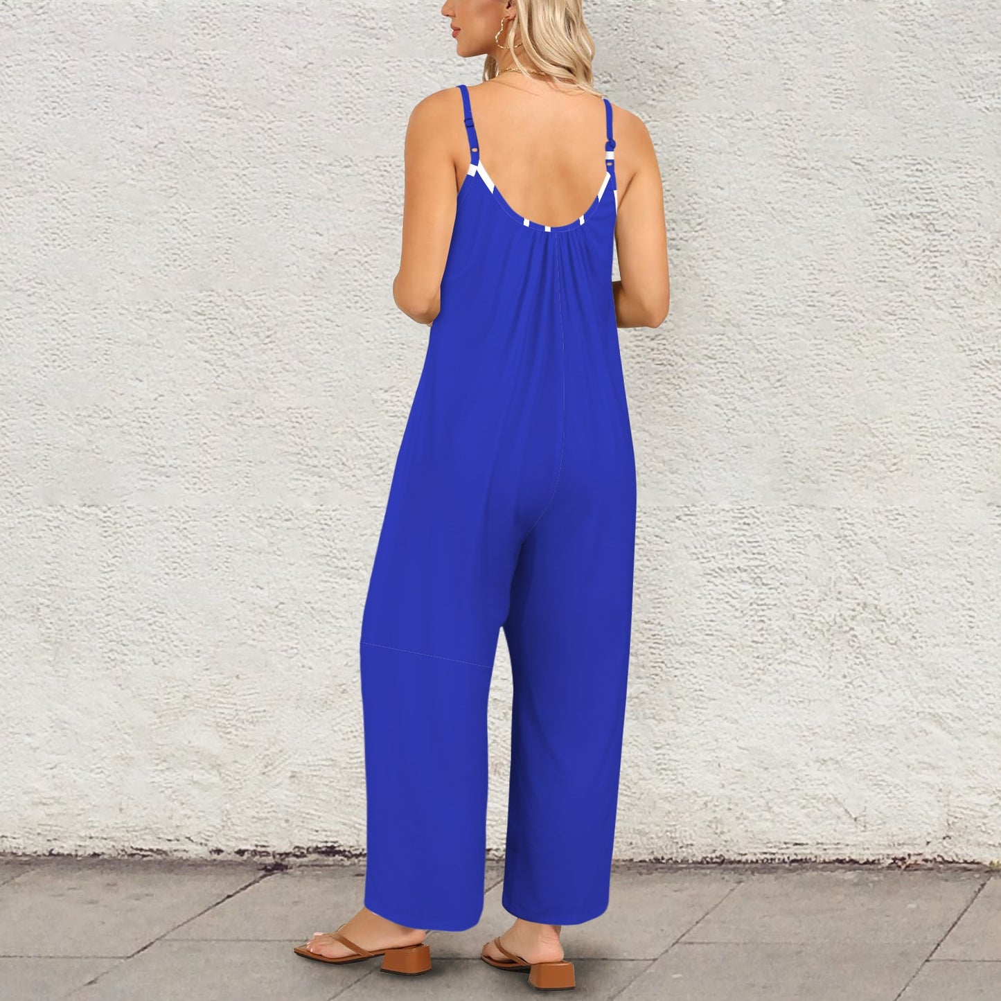 Finer Flyes Pleated Cami Pocket Wide Leg Jumpsuit