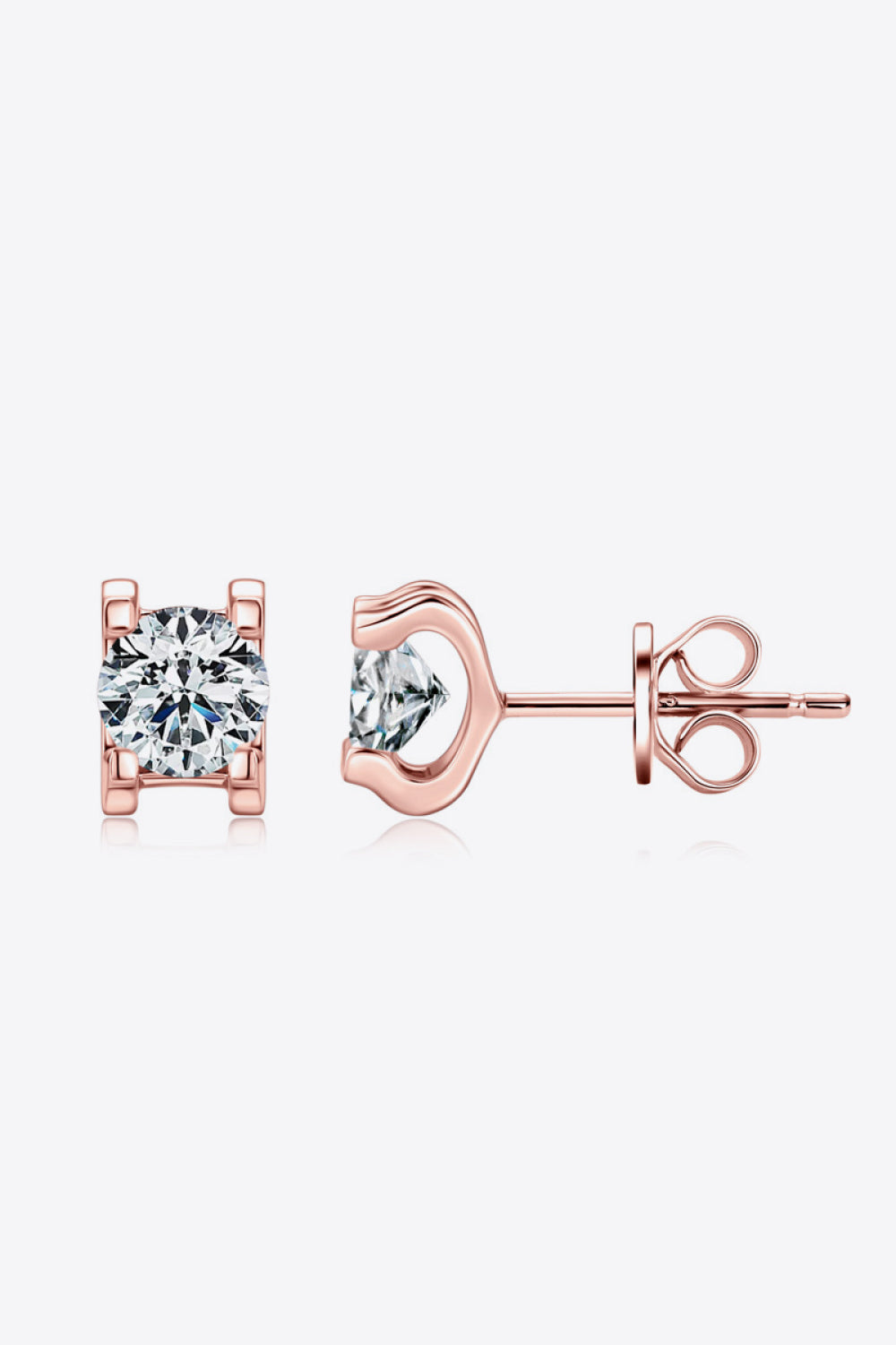 Moissanite 925 Sterling Silver Stud Earrings-VMA Specialties Boutique