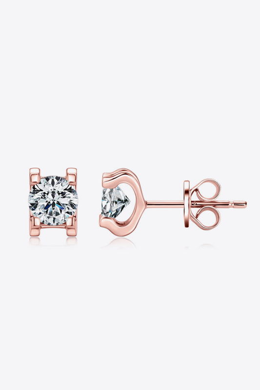 Moissanite 925 Sterling Silver Stud Earrings-VMA Specialties Boutique