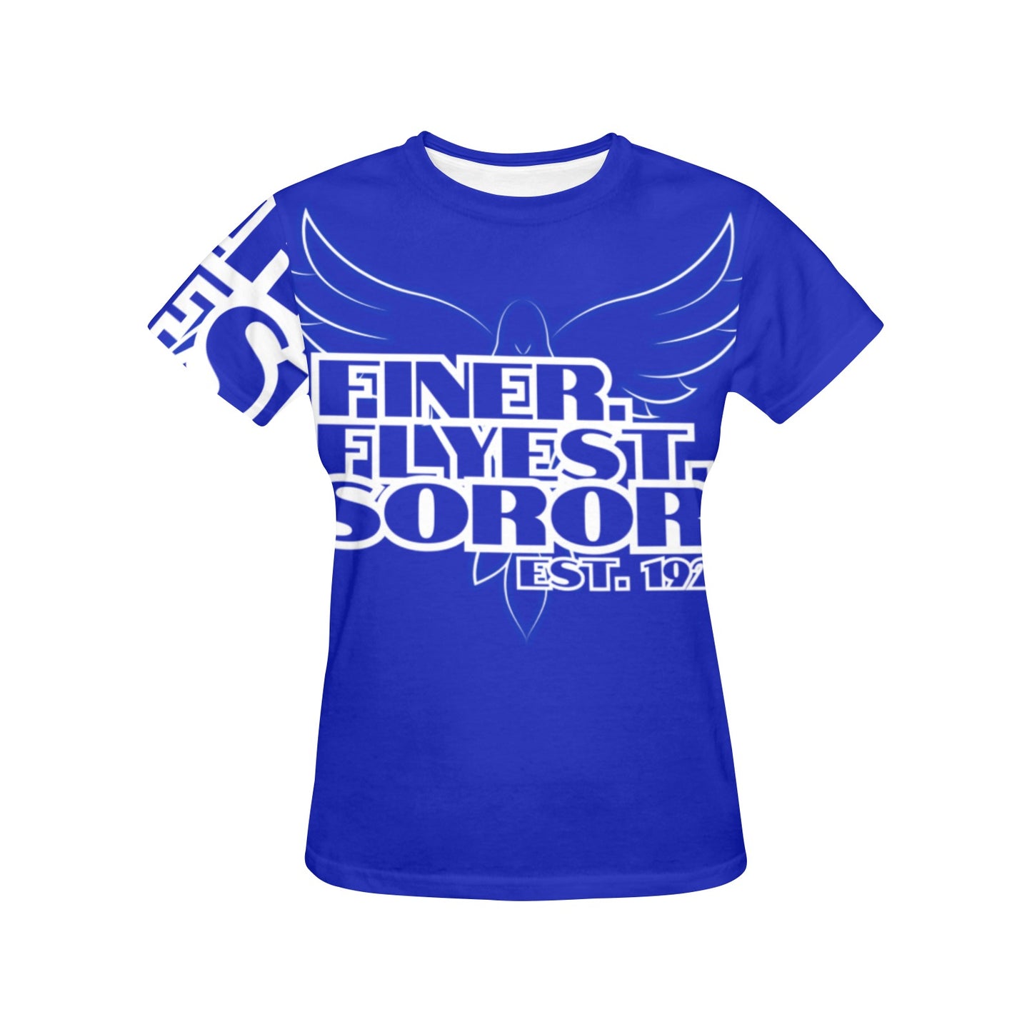 Finer Flyest Soror Women's All Over Print Crew Neck T-Shirt (Model T40-2)