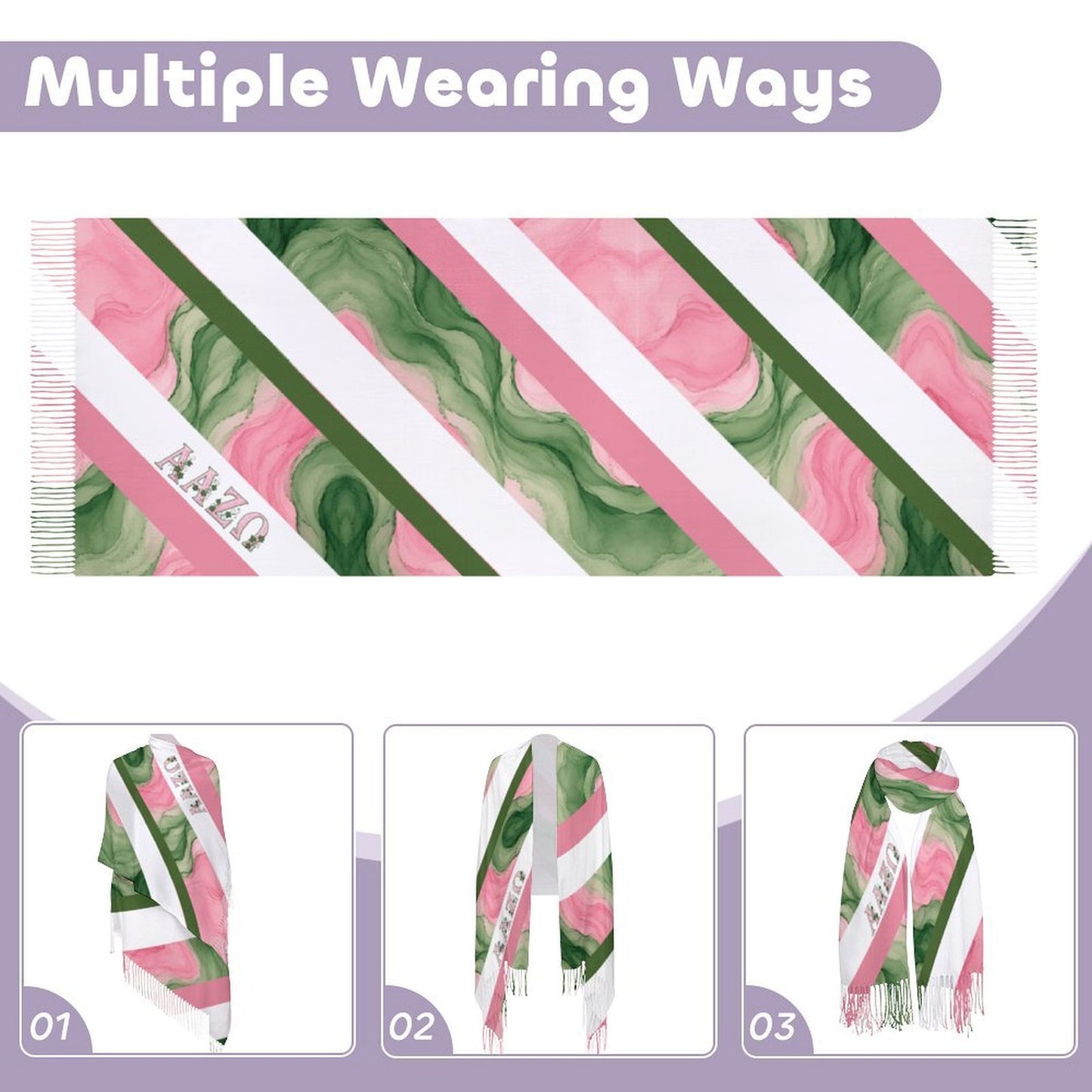 Chapter Stripe Tassel Scarf