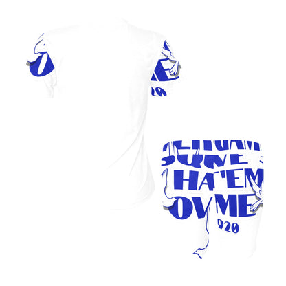 Dove Squad - White Women's Short Yoga Set