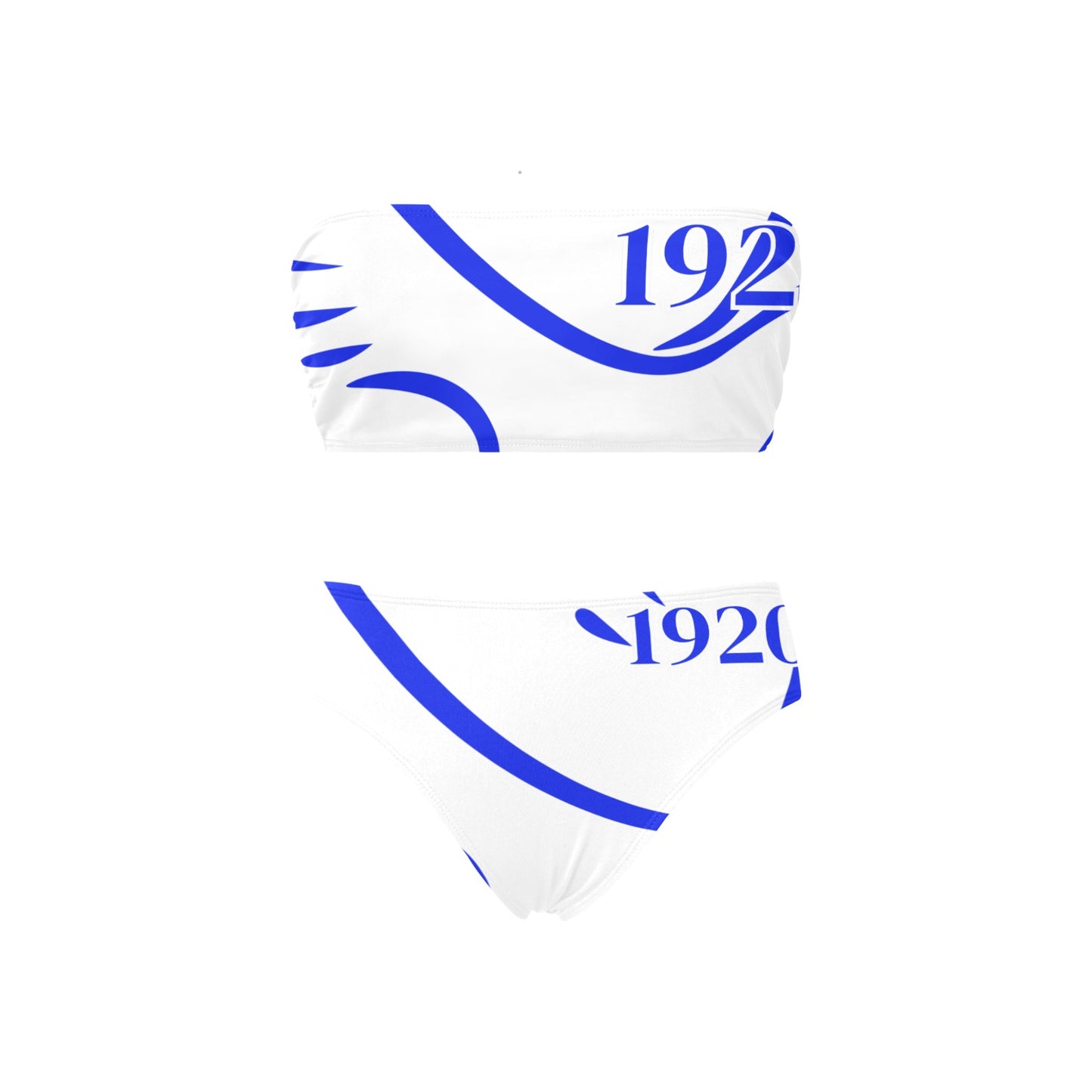 1920 Dove Chest Wrap Bikini Swimsuit (Model S36)