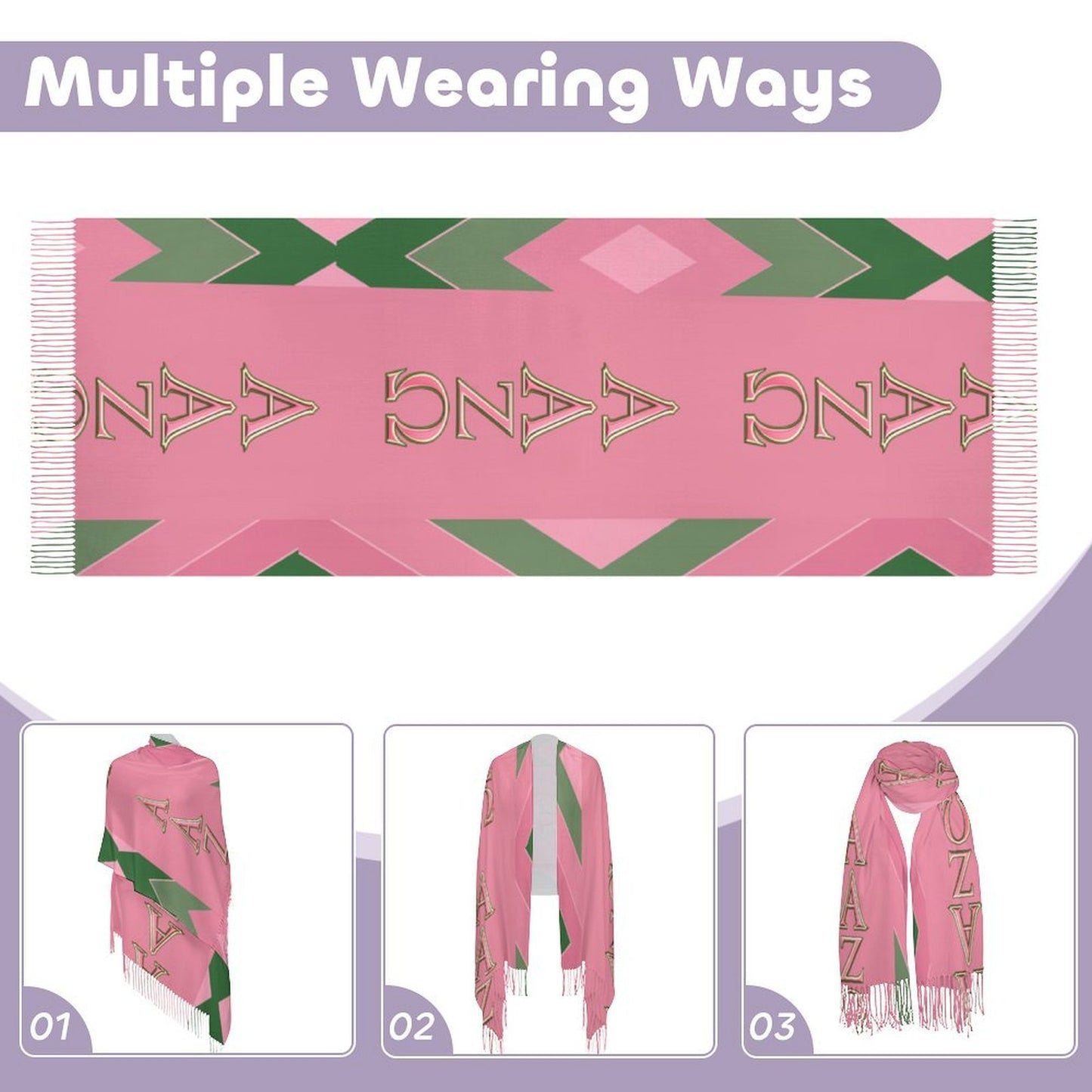 Ivy Stripe Tassel Scarf