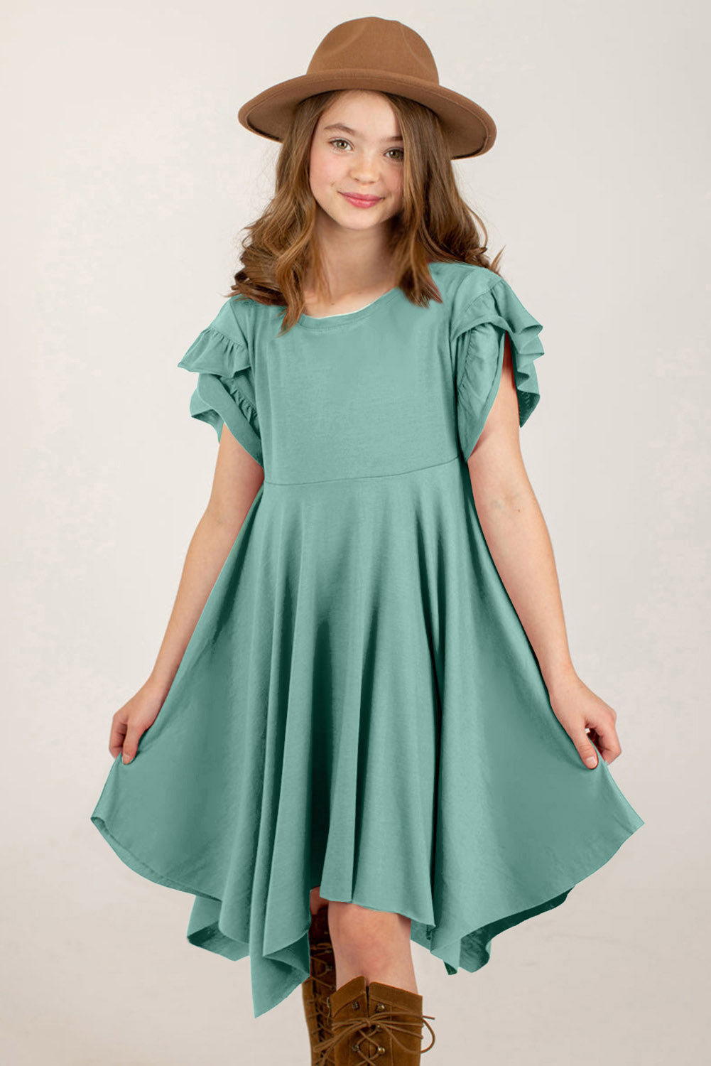 Front Pose  Green dress