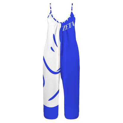 Zeta Jumper Pleated Cami Pocket Wide Leg Jumpsuit