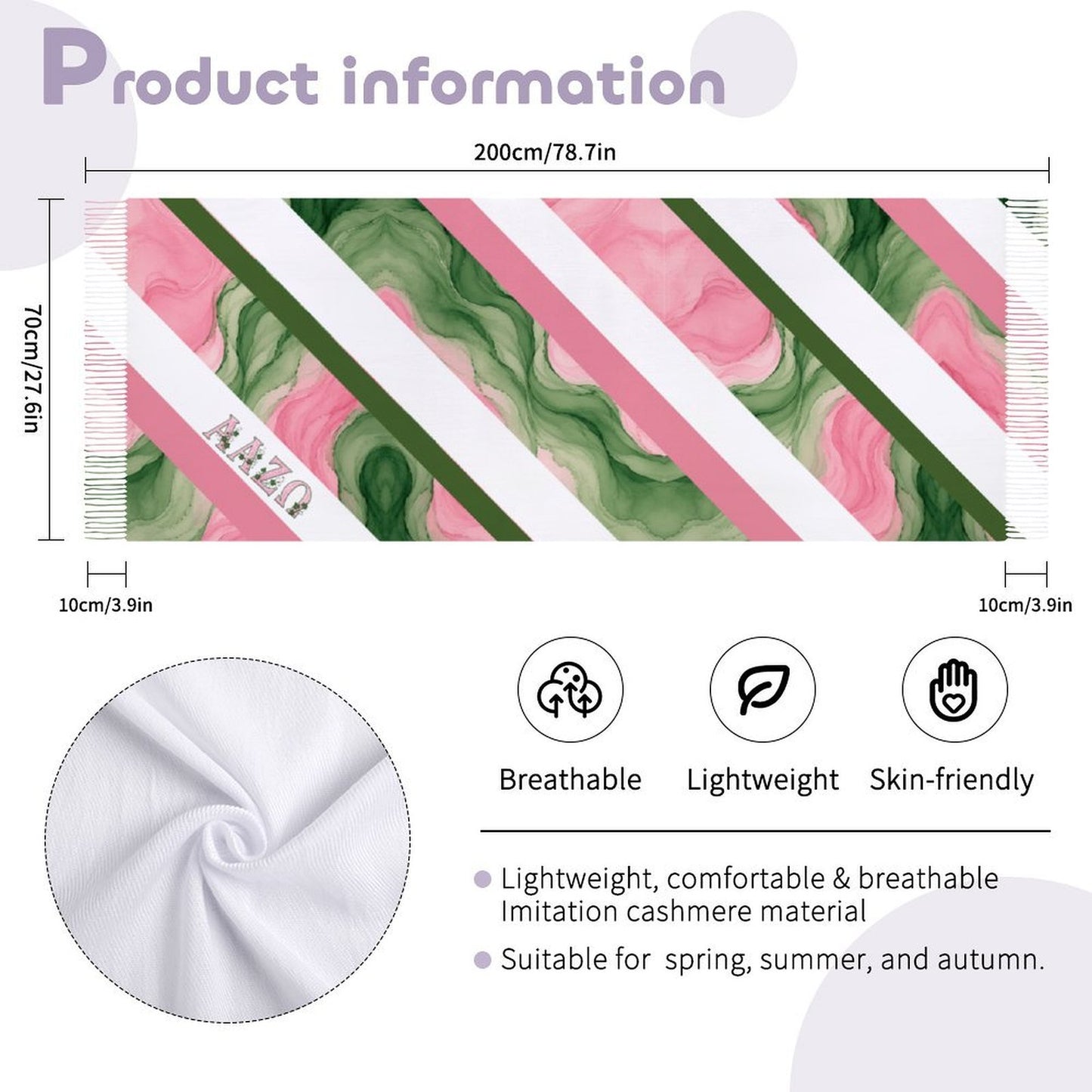Chapter Stripe Tassel Scarf