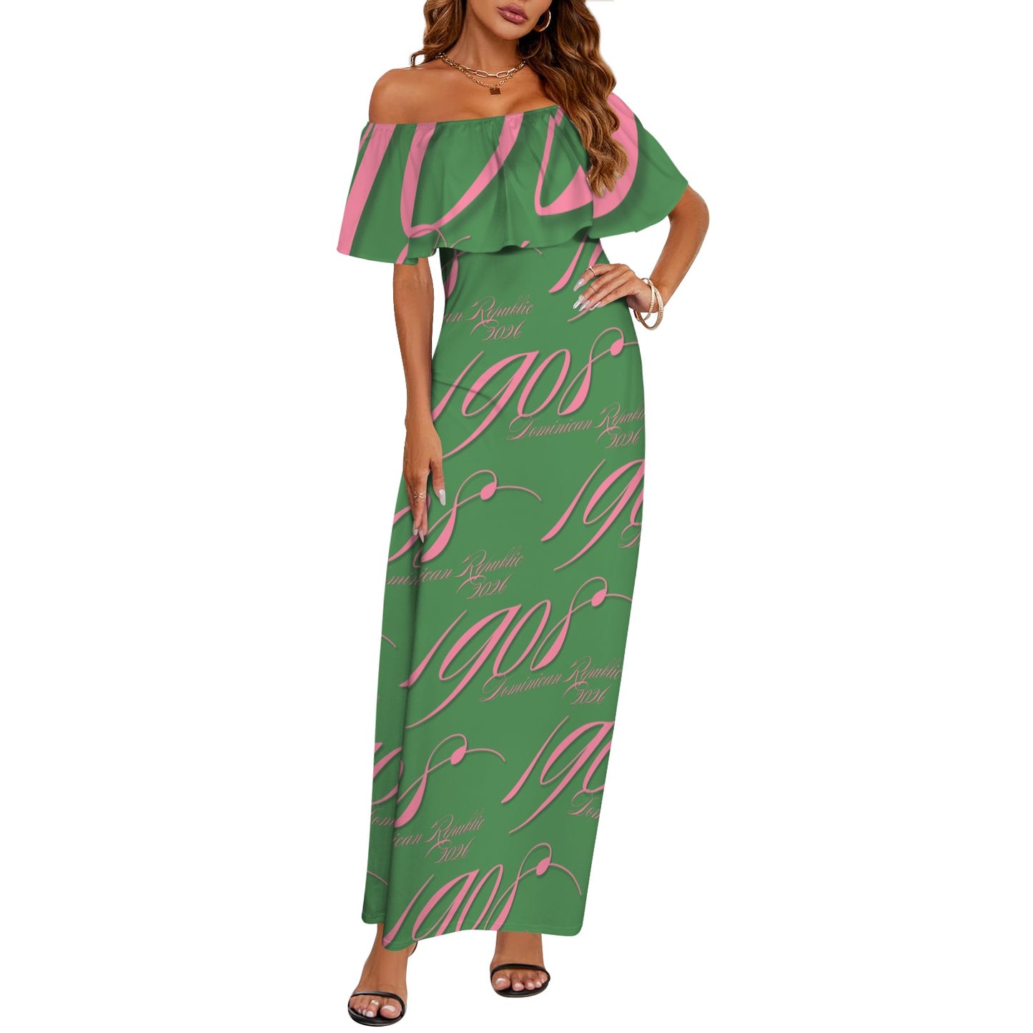 Pretty Girl Collection — IVY Elegance Off-Shoulder Ruffle Maxi Dress