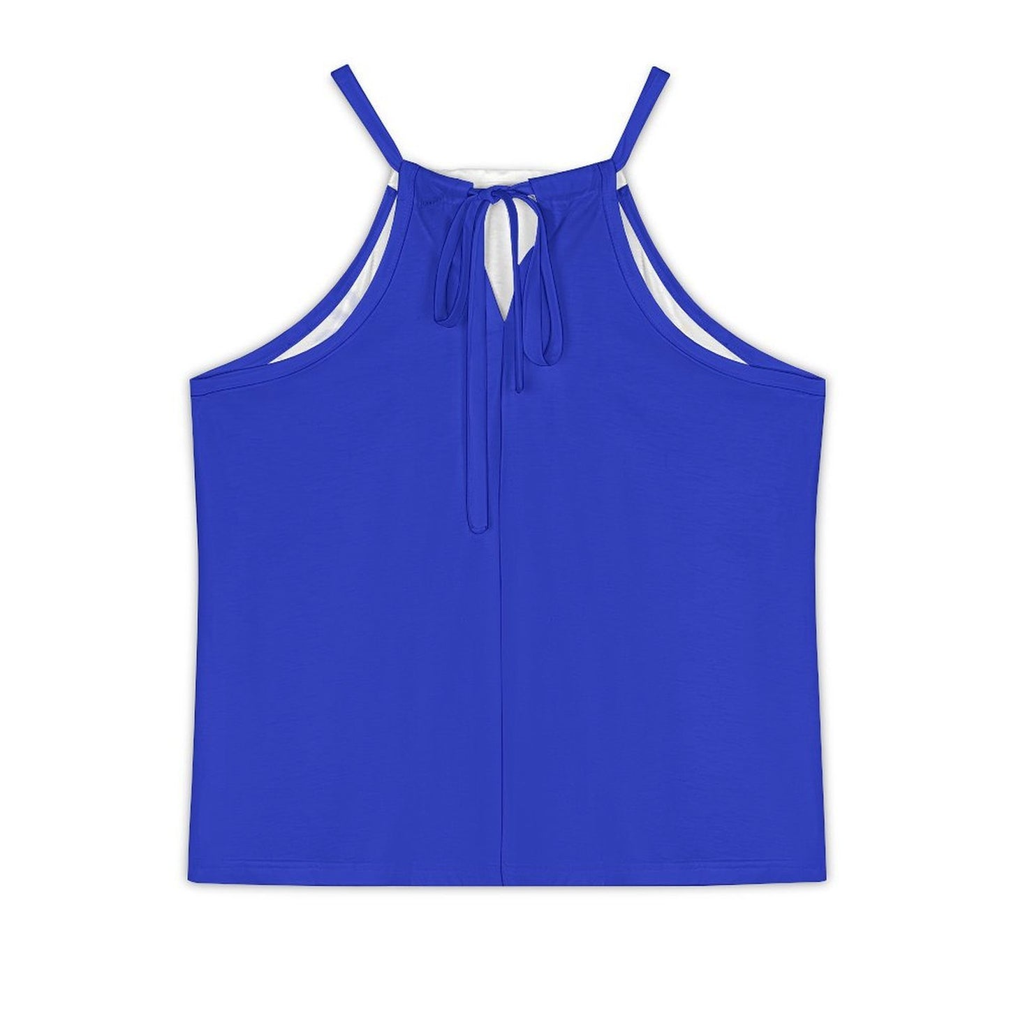 Paradise Just Got Extended! Design Women's Halter Tank Top- Royal Blue