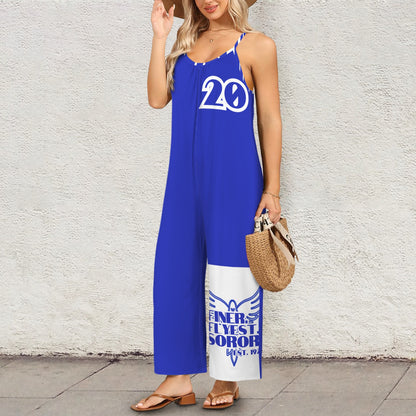 Finer Flyes Pleated Cami Pocket Wide Leg Jumpsuit