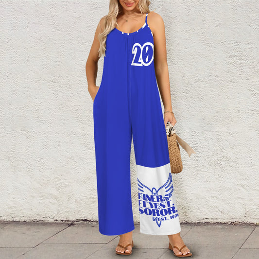 Finer Flyes Pleated Cami Pocket Wide Leg Jumpsuit