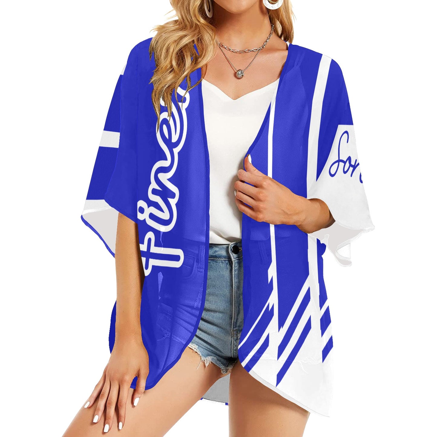 Women's Kimono Chiffon Cover Up (H51)