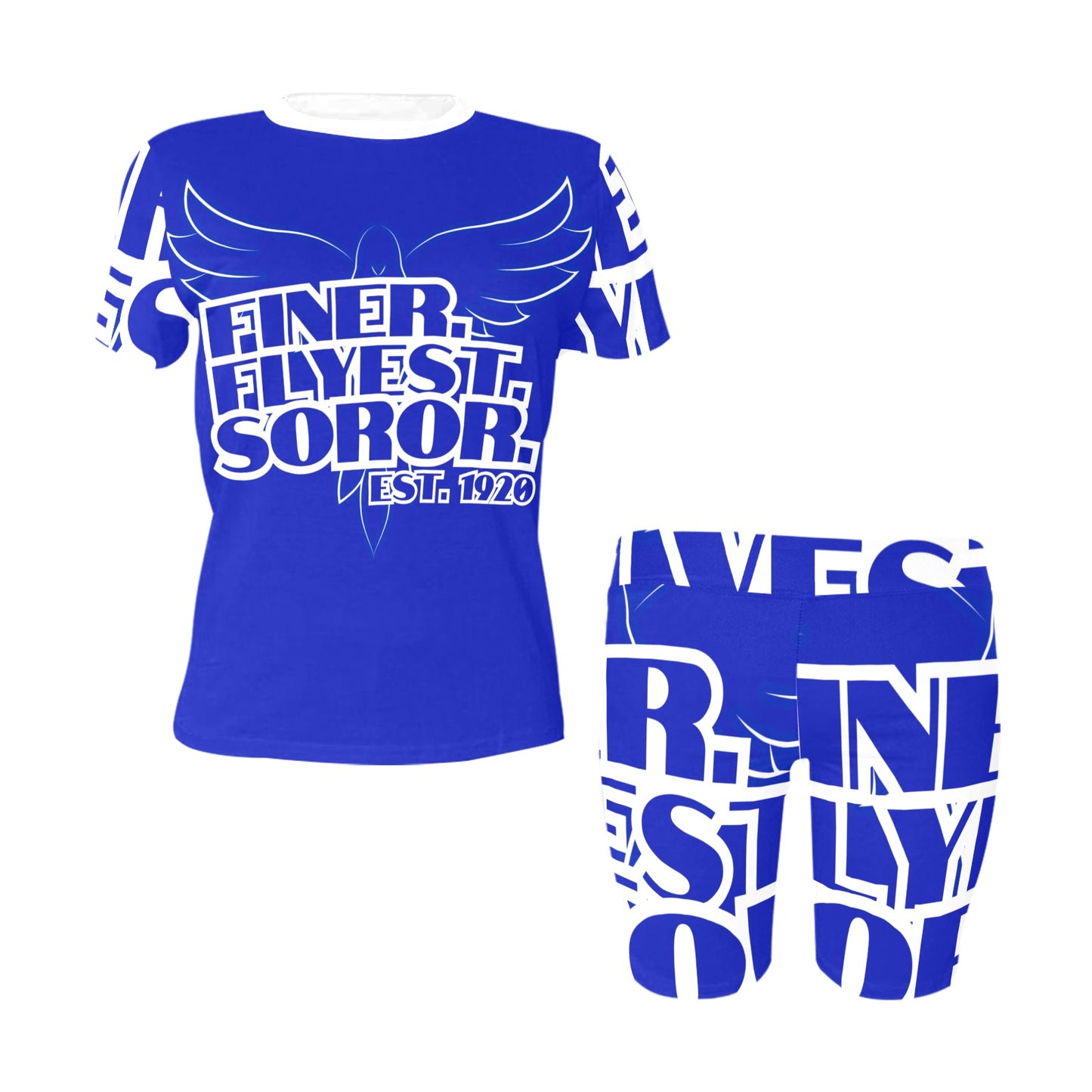 Finer Flyest Soror Women's Short Yoga Set
