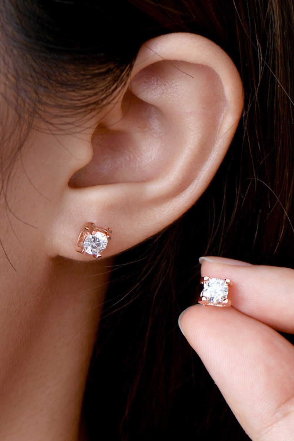 Moissanite 925 Sterling Silver Stud Earrings-VMA Specialties Boutique