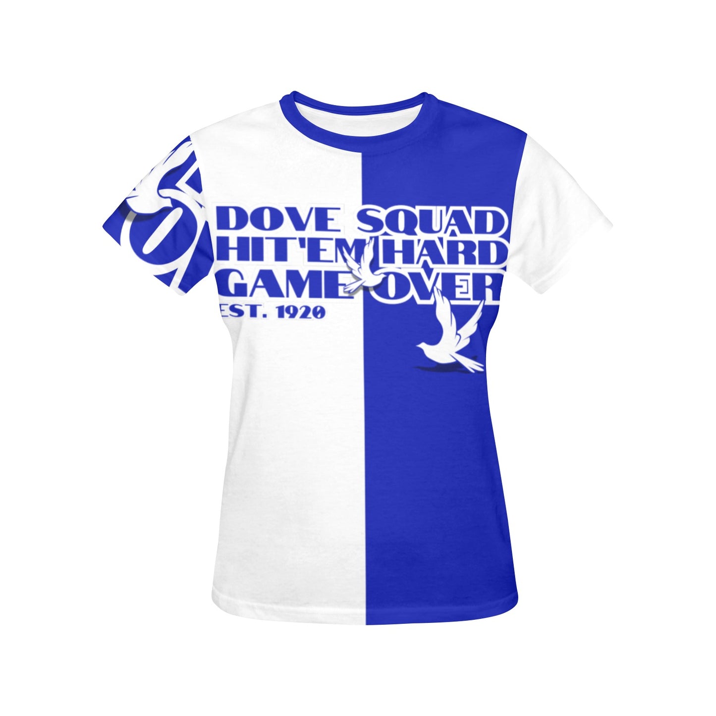 Dove Squad Hit'em Hard,, Game Over  Crew Neck T-Shirt