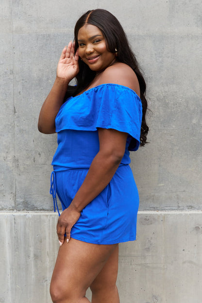 Culture Code Full Size Off The Shoulder Romper-VMA Specialties Boutique