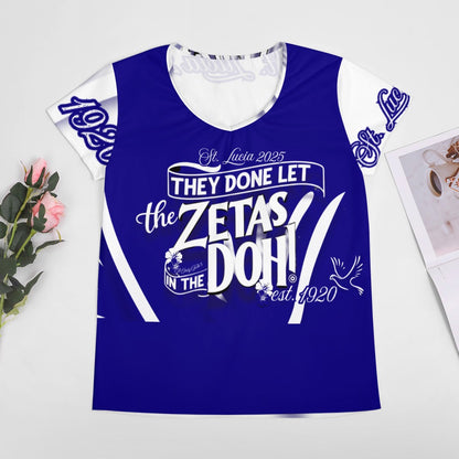 V-neck short sleeve T-shirt