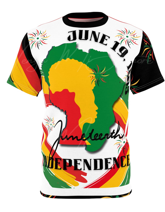 Juneteenth Mother Africa Unisex Cut & Sew Tee (AOP)