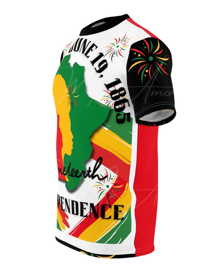 Juneteenth Mother Africa Unisex Cut & Sew Tee (AOP)