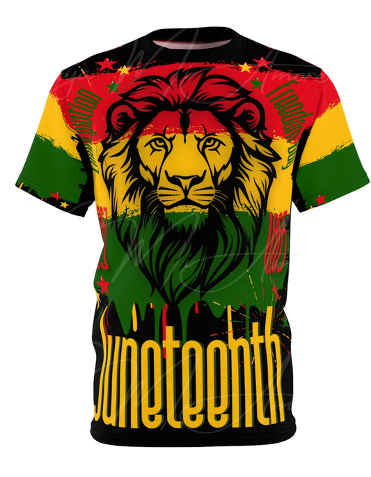 Juneteenth Lion 1865 Unisex Cut & Sew Tee