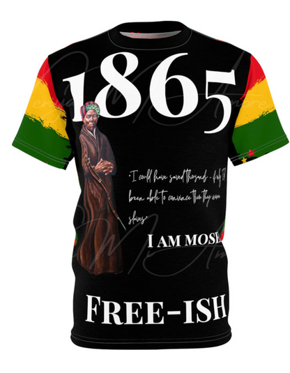 Moses.. "I Could Have Saved More.. " Juneteenth Unisex Cut & Sew Tee (AOP)