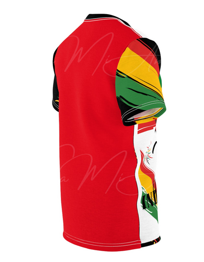 Juneteenth Mother Africa Unisex Cut & Sew Tee (AOP)