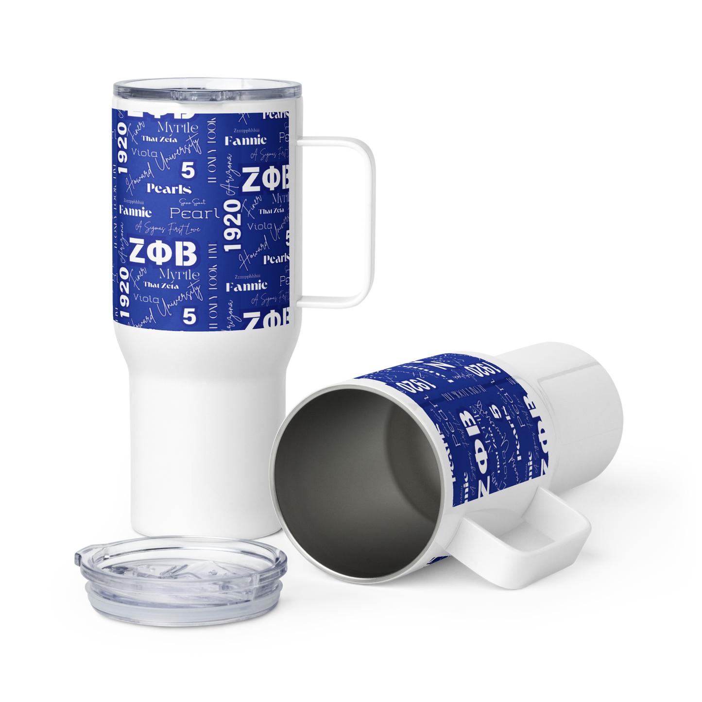 Zeta Graffiti Travel Mug with a Handle