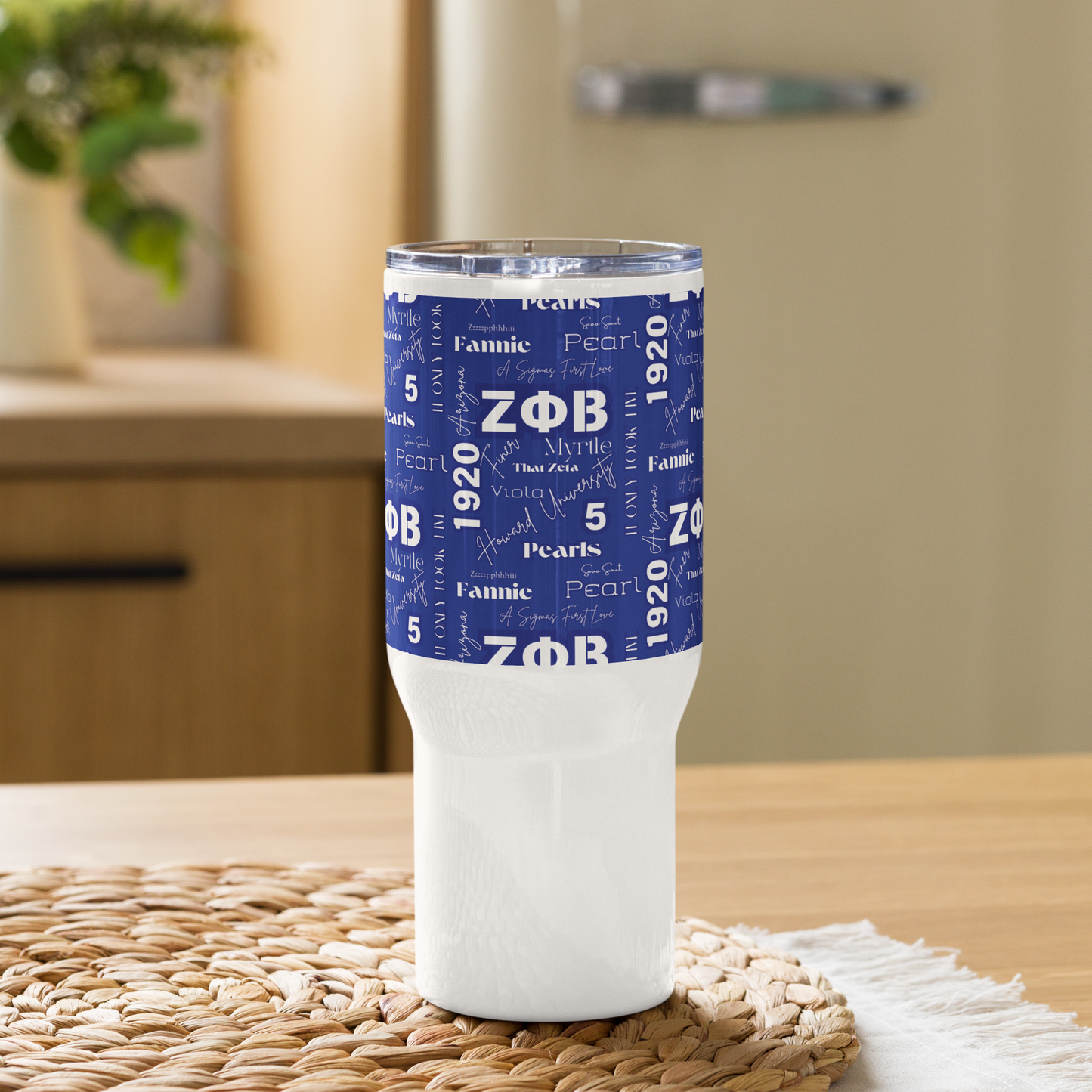 Zeta Graffiti Travel Mug with a Handle