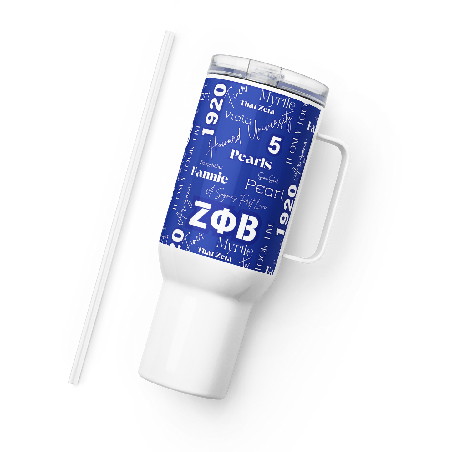 Zeta Graffiti Travel Mug with a Handle