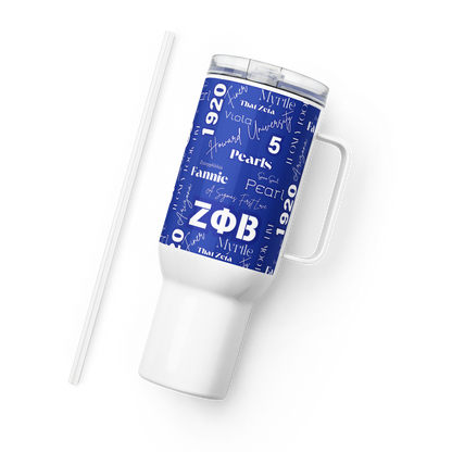 Zeta Graffiti Travel Mug with a Handle