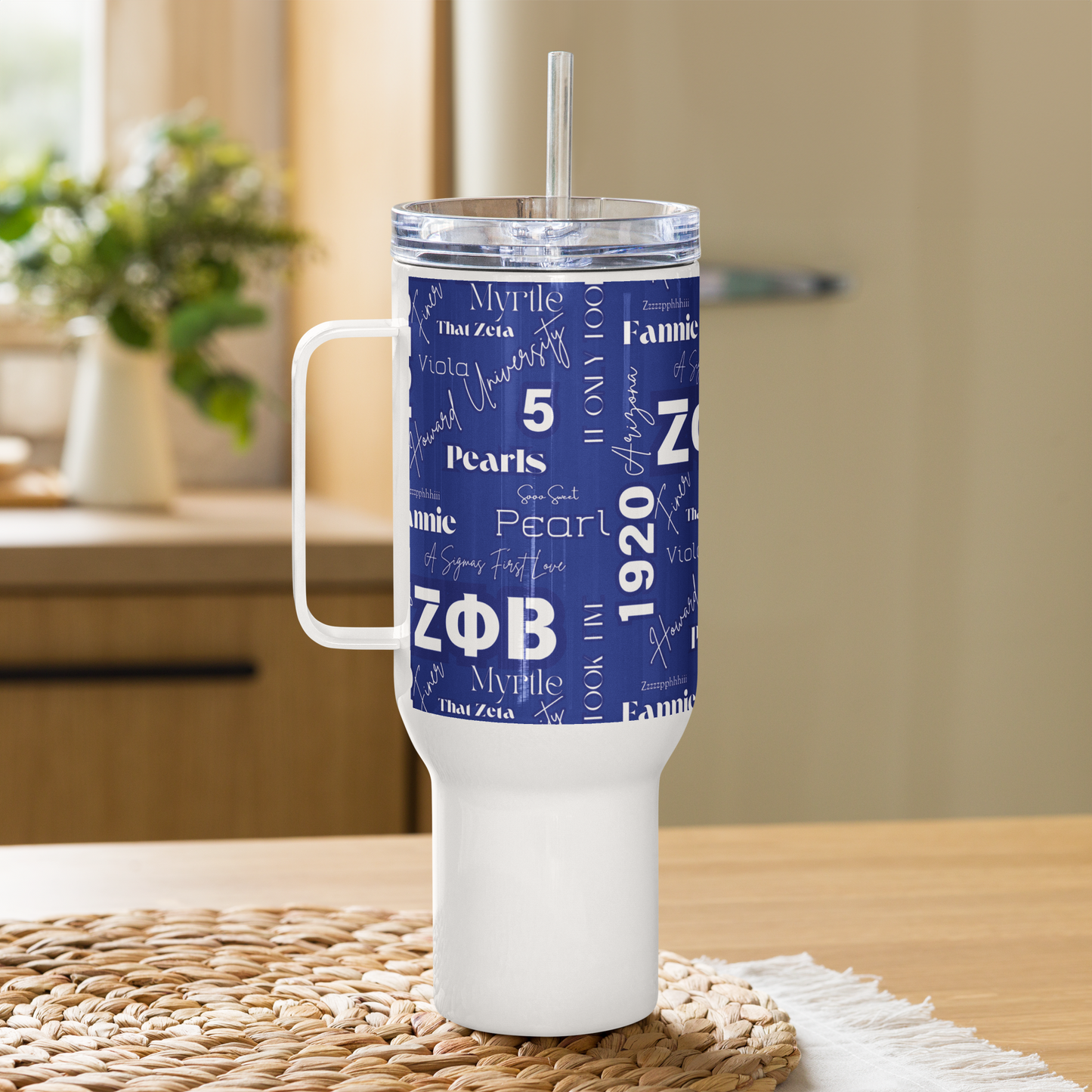 Zeta Graffiti Travel Mug with a Handle